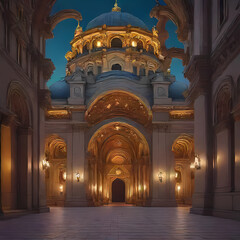 Obraz premium Illuminated Architecture