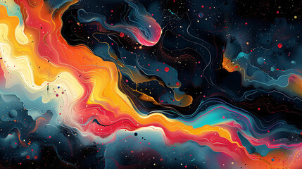 Abstract colorful dark background