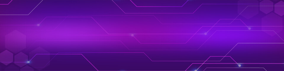 Gradient Digital technology banner. Futuristic banner for various design projects such as websites, presentations, print materials, social media posts
