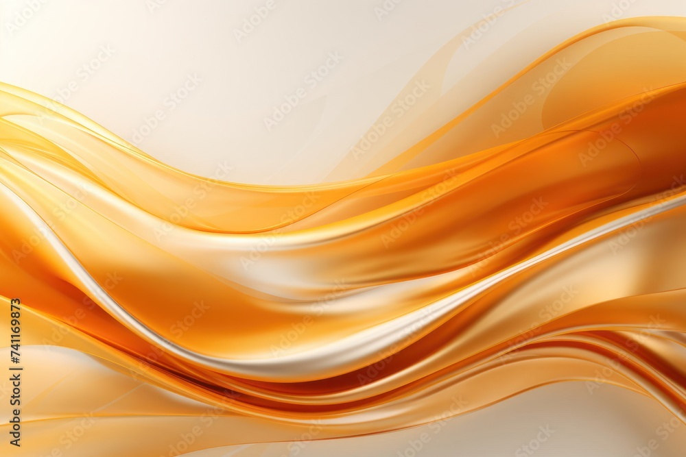 Poster yellow and white background with wavy lines generative ai
