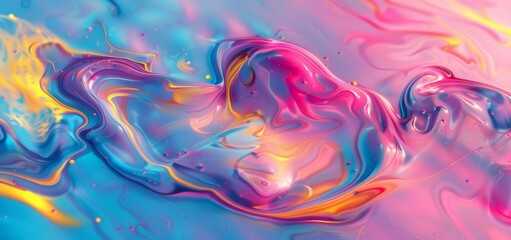 Fototapeta premium colorful liquid waves, background art, abstract seamless pattern