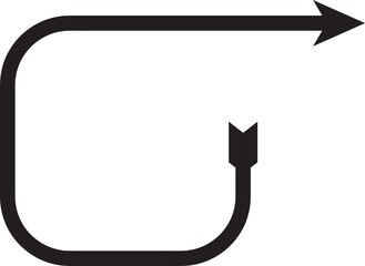 Fototapeta premium Curved Arrow Symbol