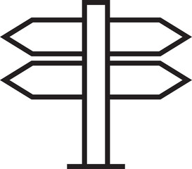 Obraz premium Road Guidepost Icon 