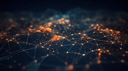 Obraz premium Grid texture background, network connection structure