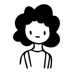 Cute female cartoon character