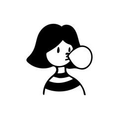 Cute female cartoon character