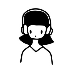 Cute female cartoon character