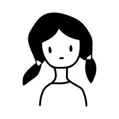 Cute female cartoon character