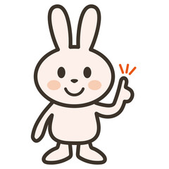 ポイントを説明するうさぎさんのイラスト
