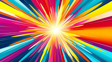 Obraz premium Vibrant abstract pop art explosion with color