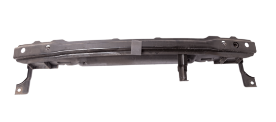 Iron stiffener reinforcement for the rear of the car black body spare part of the strengthener of bumper. Equipment for sale or installation in auto service or garage. Car parts catalog.