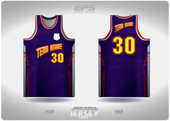 EPS jersey sports shirt vector.purple fingerprint pattern design, illustration, textile background for basketball shirt sports t-shirt, basketball jersey shirt.eps