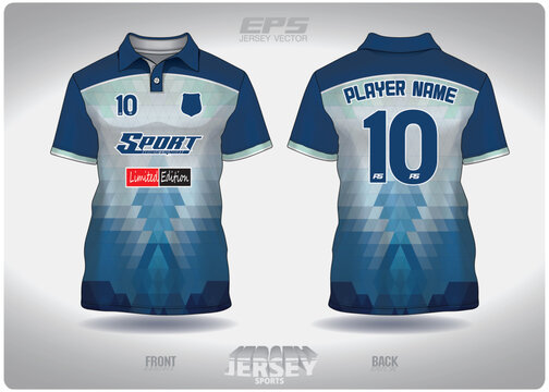 EPS jersey sports shirt vector.geometric gradient green blue pattern design, illustration, textile background for sports poloshirt, football jersey poloshirt.eps