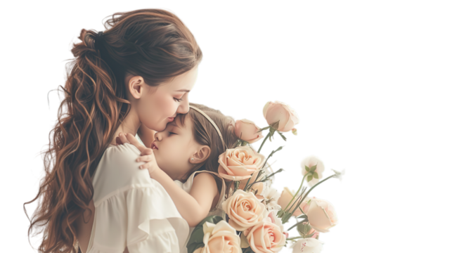 Happy Mother's Day isolated on transparent background, Generative ai. - Powered by Adobe