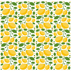 the pattern or seamless shape of lemon fruit 