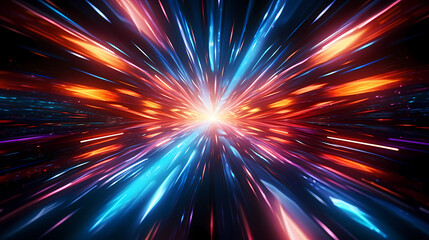 Naklejka premium Horizontal colorful abstract wavy background with waves