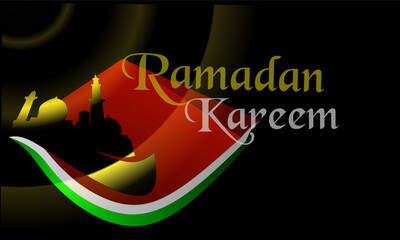 Ramadan Kareem design with Islamic nuances made from vector designs, Islamic concepts