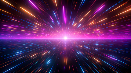 Naklejka premium Horizontal colorful abstract wavy background with waves