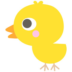 Easter and spring set with cute Little yellow chick