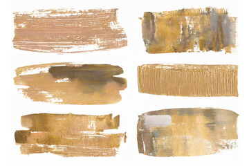 Textured Abstract brown paint brush for background. - 741182032
