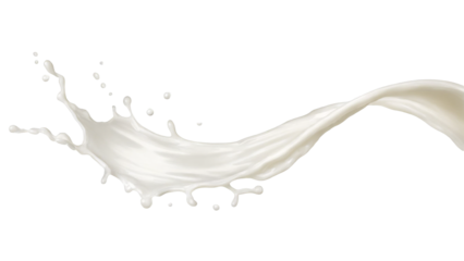 milk splash isolated on transparent background