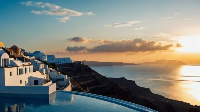 the beautiful sea landscape with its buildings