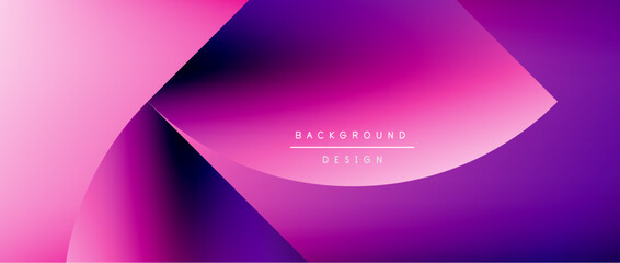 Circles and round shapes with gradients. Minimal abstract background, round geometric shapes, clean and structured design