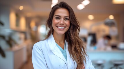 Friendly Female Doctor with Bright Smile
