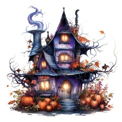 Old scary witch house for Halloween