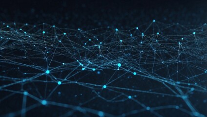 Abstract Technology connected dots and lines background