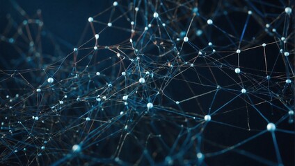 Abstract Technology connected dots and lines background