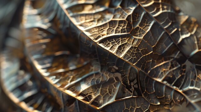 Neem Leaf Relics: Macro glimpse of the relic-like texture on dry neem leaves, telling a story of time.