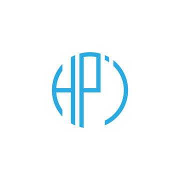 HPI letter circle logo blue color 
