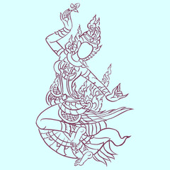 angel in dress dancing vector for card decoration illustration