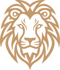 Lion Outline Logo Minimalist