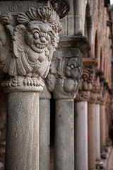 detail of a column castle mandelieu la napoule, france