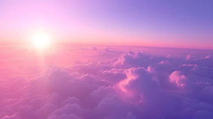 Photo sur Plexiglas Tailler Pastel sky with soft clouds 