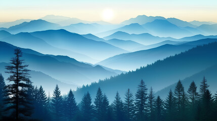 Obraz premium mountains in the morning