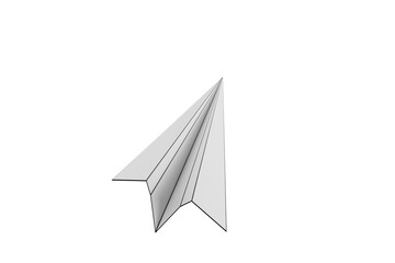 paper airplane isolated on white