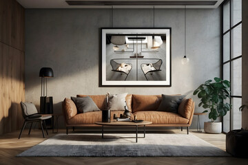 A modern mockup interior background