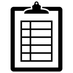 Solid icon design of clipboard 