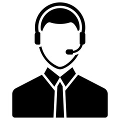 Customer support, help centre solid icon design 