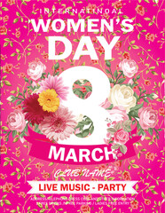 international women's day vector flyer