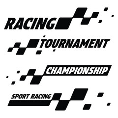 Obraz premium Sport checkered black design logos