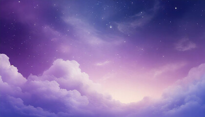 purple gradient sky with stars & clouds, ideal phone wallpaper for mystical ambiance
