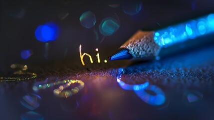 "Hello" Greeting Written On A Piece Of Paper Close Up (Generative AI)