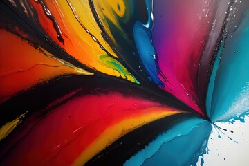 Abstract background liquid oil colourful streaks.