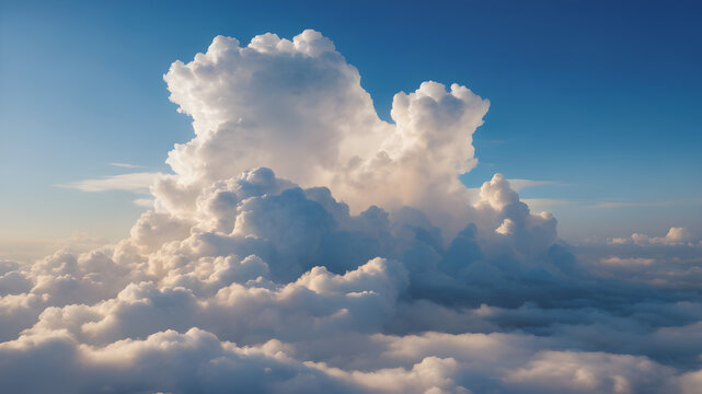 Depicting the sky as a heavenly canvas painted with wisps of white clouds, it evokes a sense of calm and harmony.