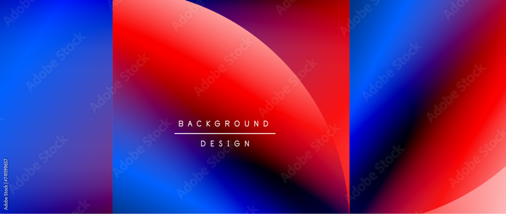 Poster Circles and round shapes with gradients. Minimal abstract background, round geometric shapes, clean and structured design