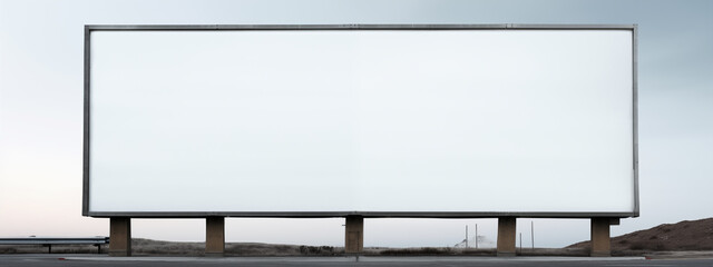 Large empty blank white billboard. Used for mock ups and others.
